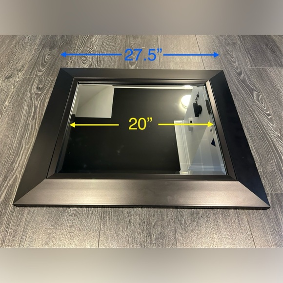 Mirror with black border 23.5” x 27.5” - Picture 2 of 10
